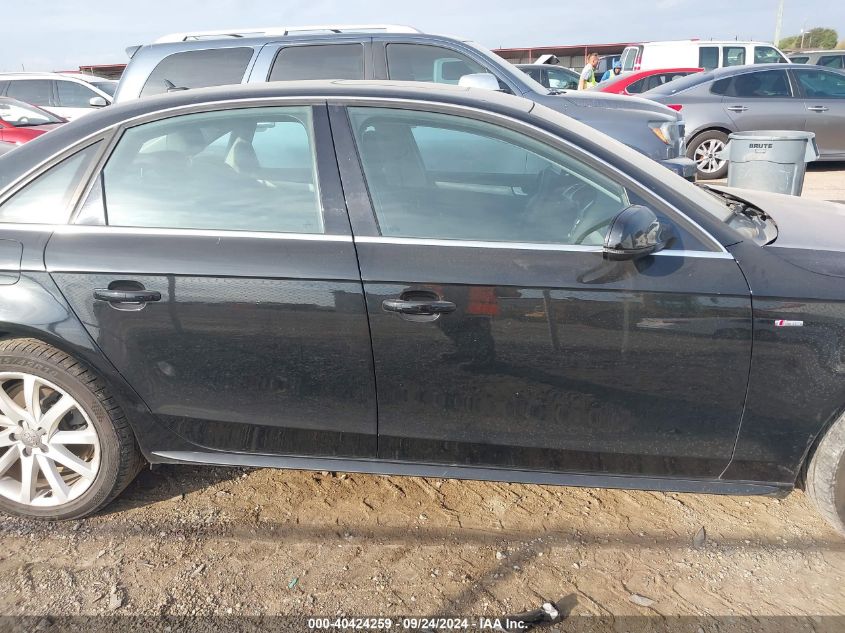 2014 Audi A4 Premium VIN: WAUAFAFLXEN031516 Lot: 40424259