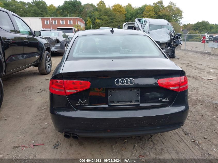 2014 Audi A4 2.0T Premium VIN: WAUDFAFL2EN038330 Lot: 40424263