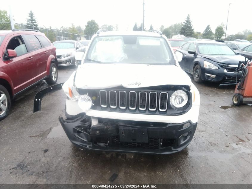 2018 Jeep Renegade Latitude Fwd VIN: ZACCJABB7JPH19417 Lot: 40424275