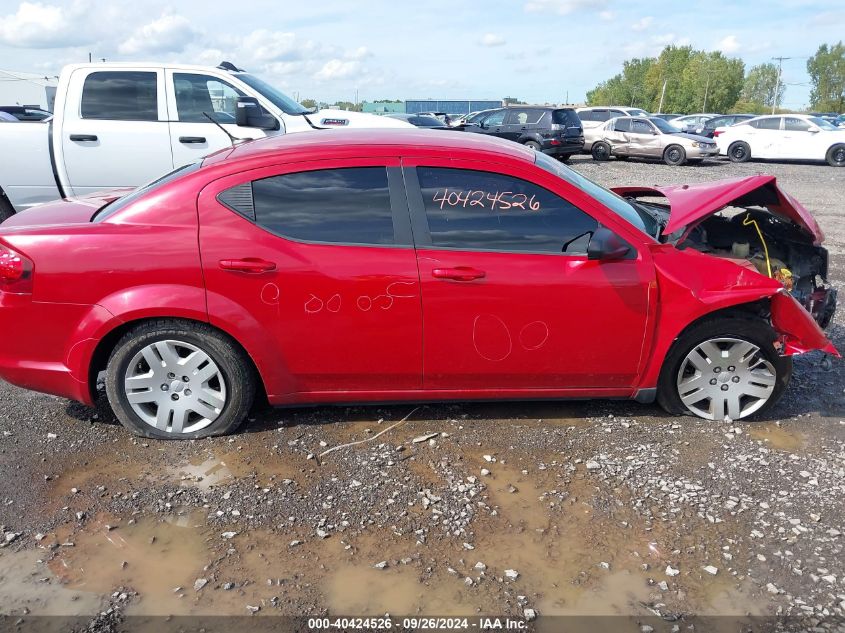 2013 Dodge Avenger Se V6 VIN: 1C3CDZAGXDN749290 Lot: 40424526