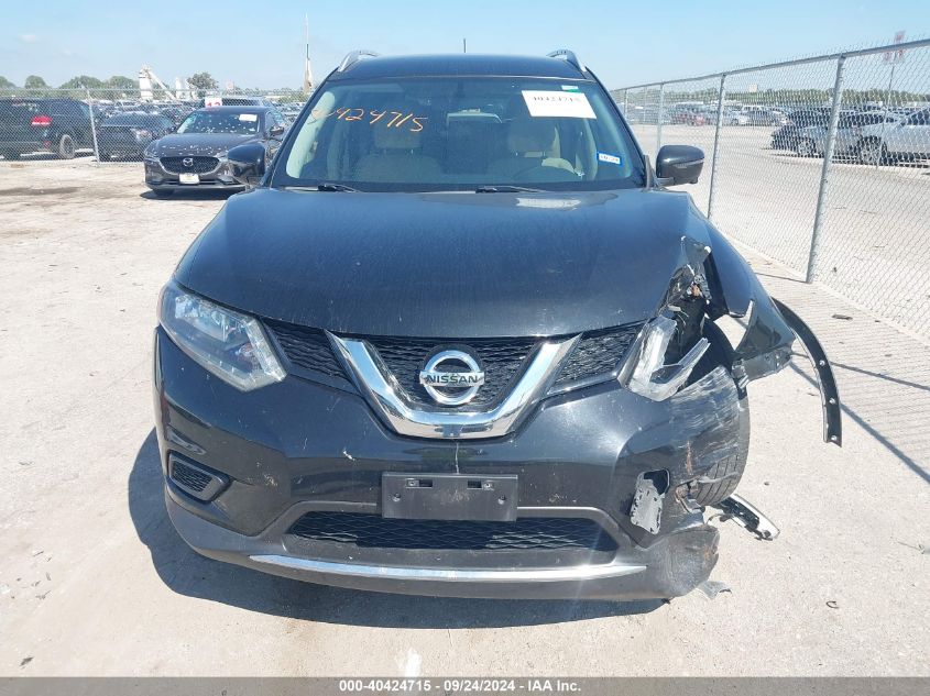 2016 Nissan Rogue S/Sl/Sv VIN: KNMAT2MT2GP612648 Lot: 40424715