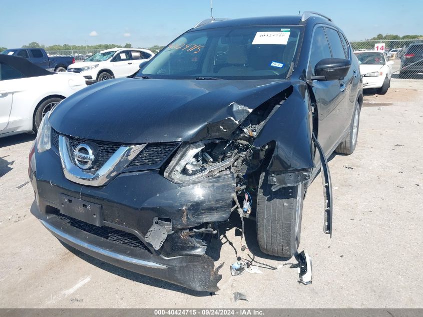 2016 Nissan Rogue S/Sl/Sv VIN: KNMAT2MT2GP612648 Lot: 40424715