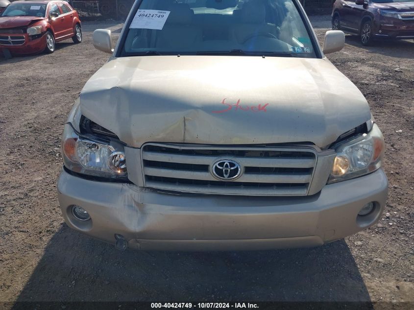 JTEDP21A550071262 2005 Toyota Highlander Limited V6