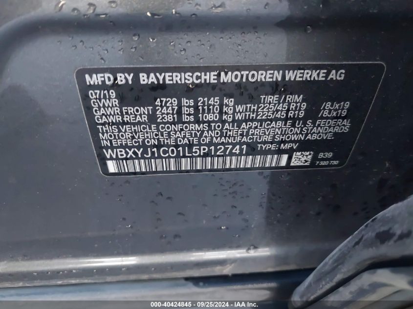 WBXYJ1C01L5P12741 2020 BMW X2 xDrive28I