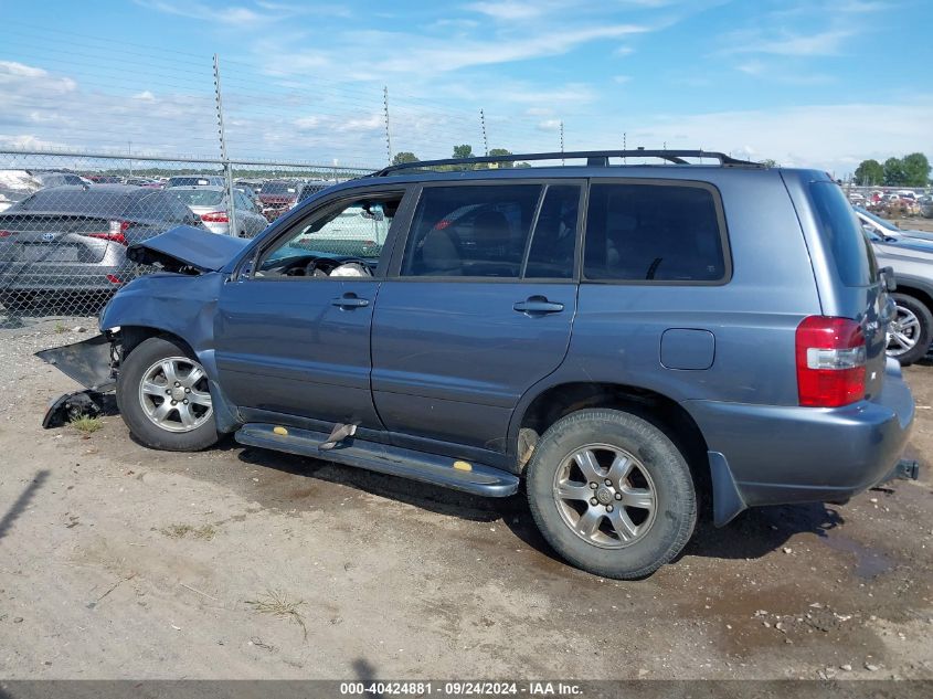 2005 Toyota Highlander V6 VIN: JTEGP21A950064005 Lot: 40424881