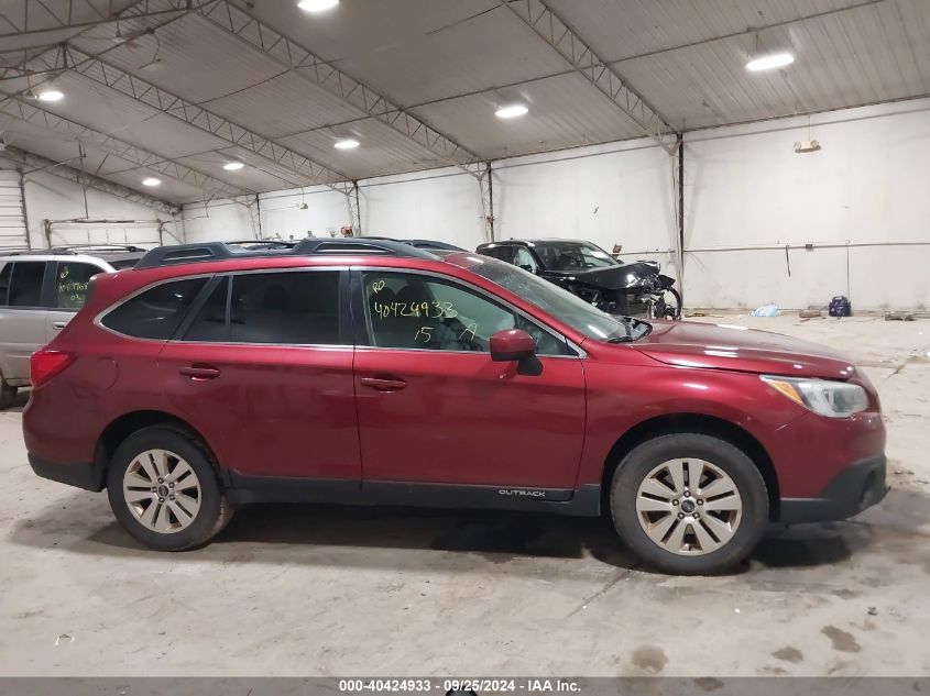 2015 Subaru Outback 2.5I Premium VIN: 4S4BSADC4F3343099 Lot: 40424933