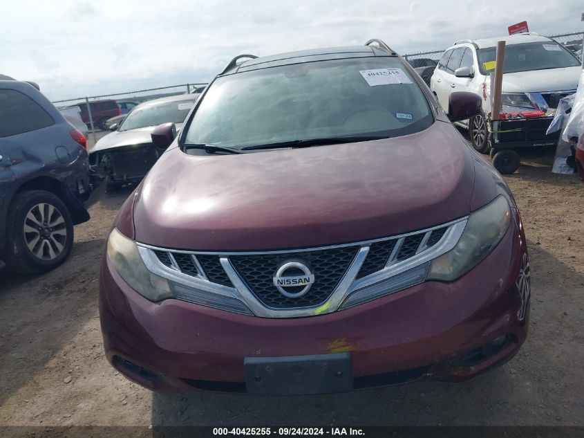 2012 Nissan Murano Sl VIN: JN8AZ1MU5CW115387 Lot: 40425255