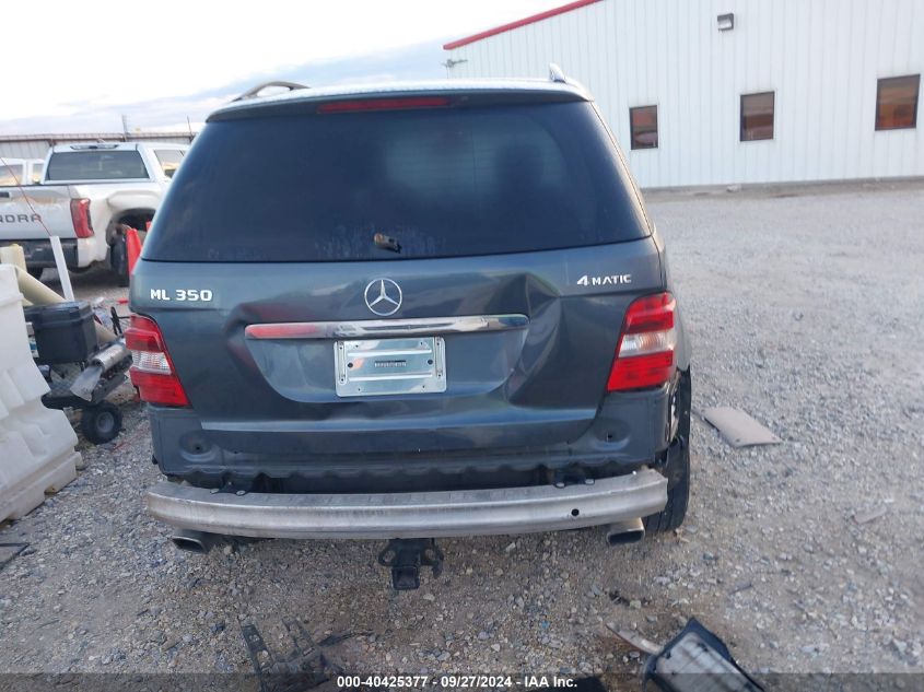 2011 Mercedes-Benz Ml 350 4Matic VIN: 4JGBB8GB8BA676603 Lot: 40425377