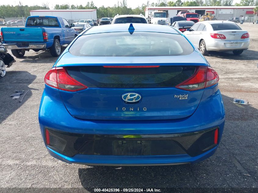 2018 Hyundai Ioniq Hybrid Blue VIN: KMHC65LC3JU068216 Lot: 40425396