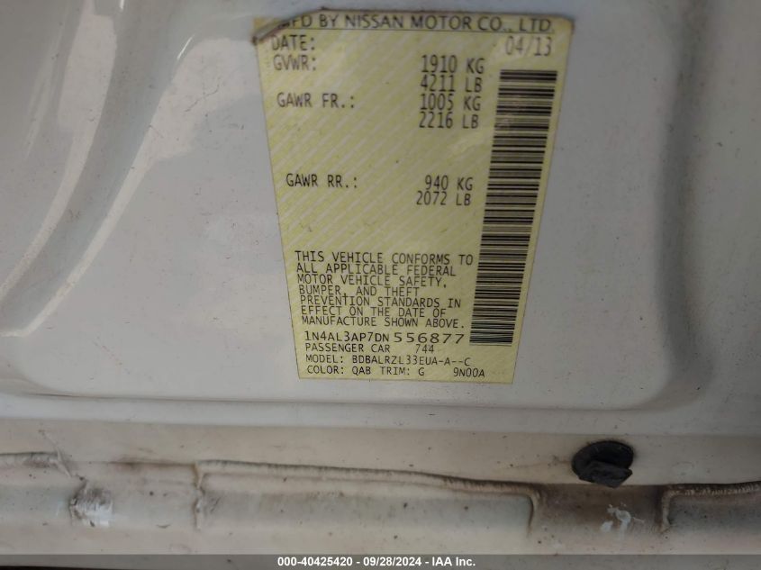 1N4AL3AP7DN556877 2013 Nissan Altima 2.5 S