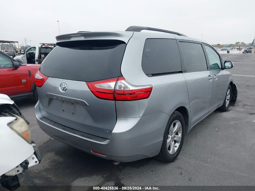 2016 Toyota Sienna Le 8 Passenger VIN: 5TDKK3DC6GS747862 Lot: 40425536