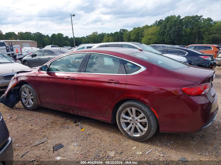 2015 Chrysler 200 Limited VIN: 1C3CCCABXFN654686 Lot: 40425806