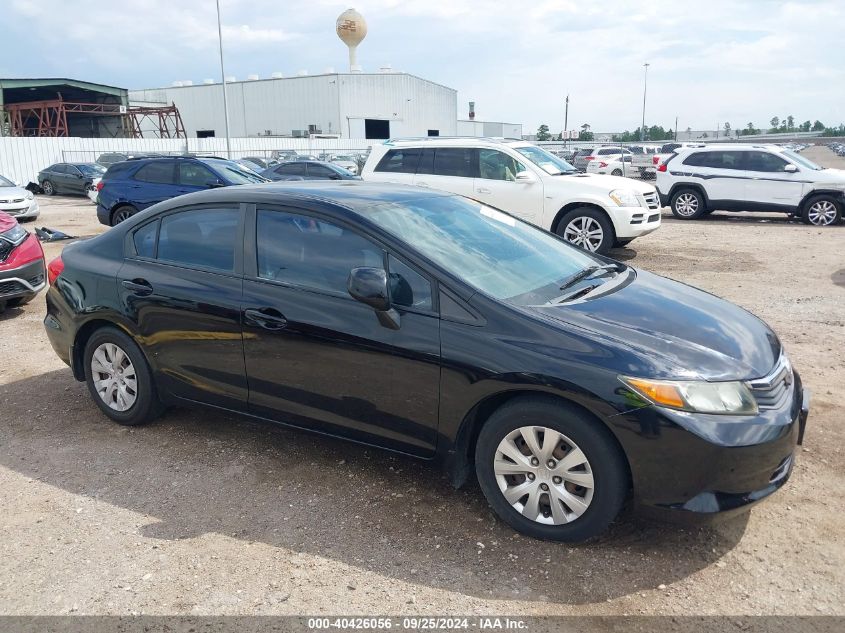 2HGFB2F5XCH595105 2012 Honda Civic Lx