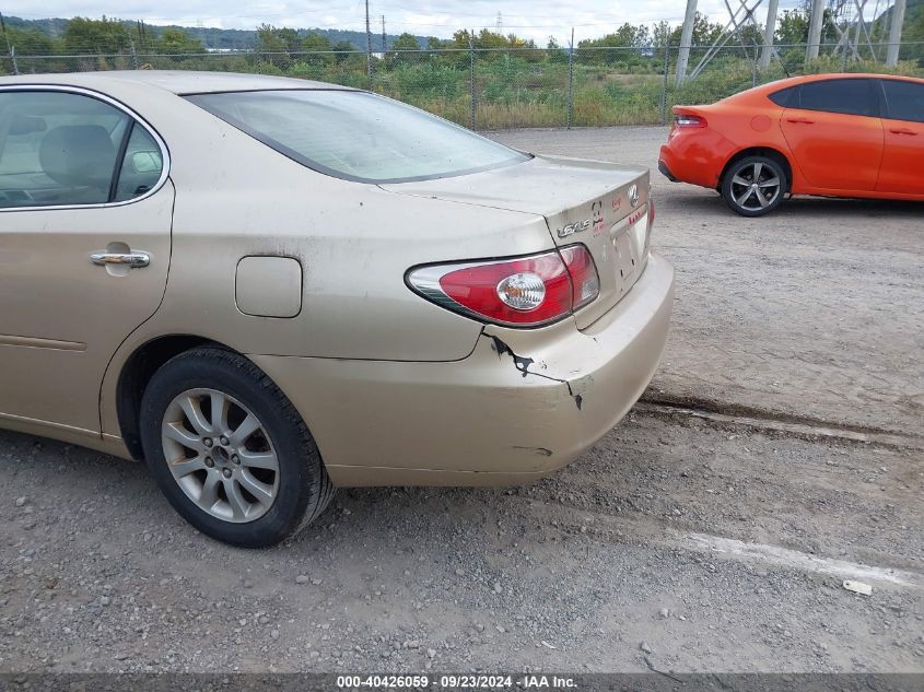 2004 Lexus Es 330 VIN: JTHBA30G645023066 Lot: 40426059