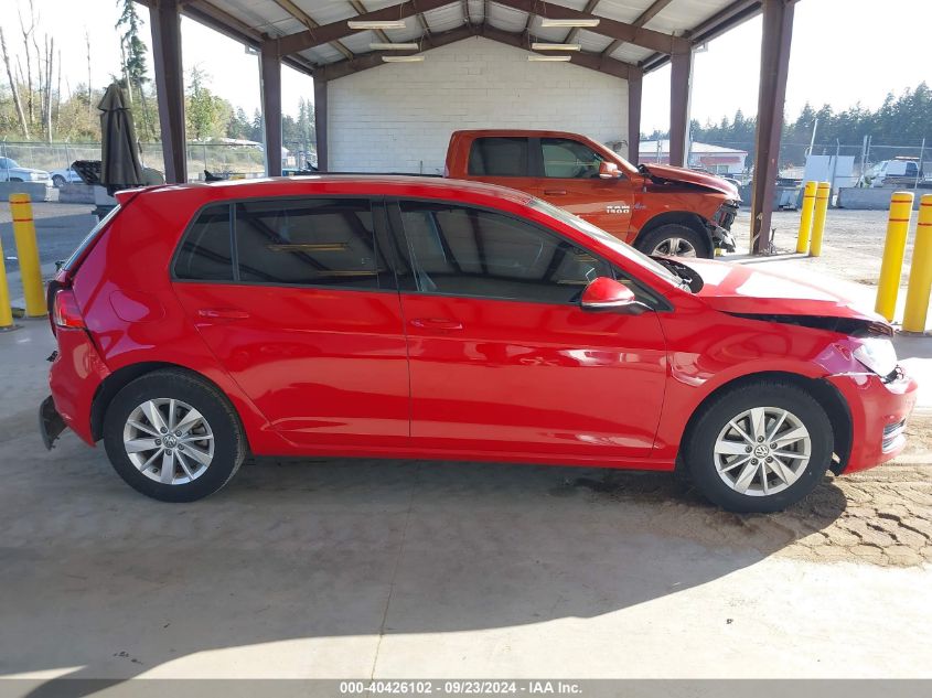 2017 Volkswagen Golf Tsi S 4-Door/Tsi Wolfsburg Edition 4-Door VIN: 3VW117AU2HM030988 Lot: 40426102