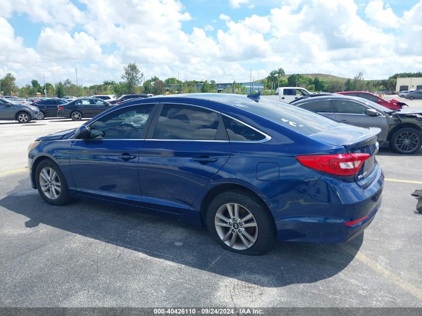 5NPE24AF5HH533275 2017 Hyundai Sonata Se