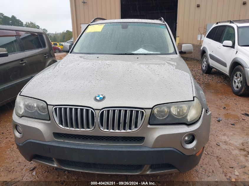 2008 BMW X3 3.0Si VIN: WBXPC93438WJ09069 Lot: 40426251