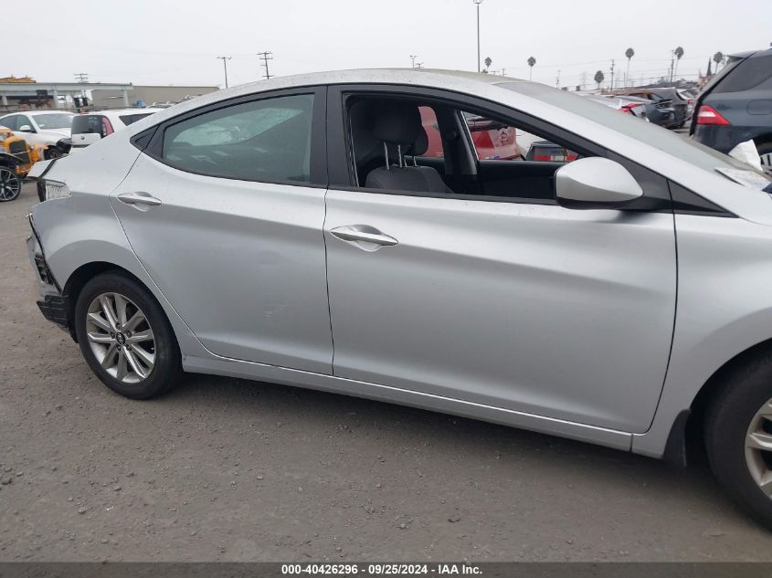 2016 Hyundai Elantra Se VIN: KMHDH4AE3GU512250 Lot: 40426296