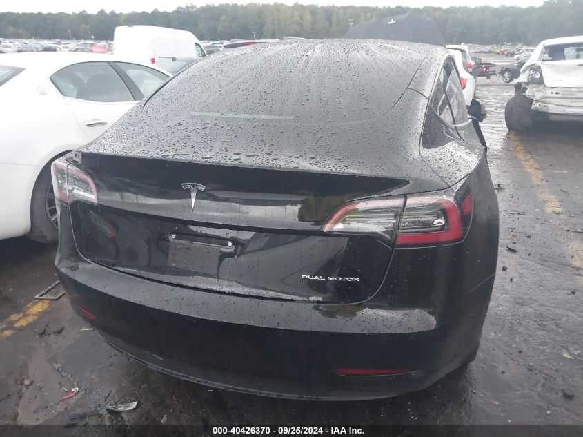 2022 Tesla Model 3 Long Range Dual Motor All-Wheel Drive VIN: 5YJ3E1EB3NF189816 Lot: 40426370