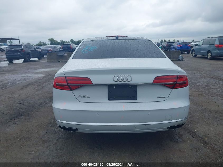 2016 Audi A8 L L Quattro VIN: WAU34AFD2GN011318 Lot: 40426480