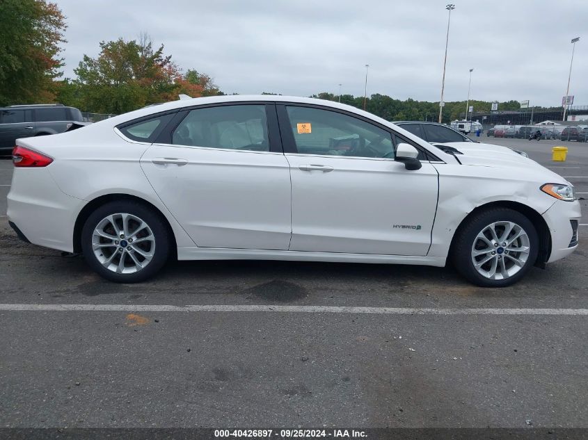 2019 Ford Fusion Hybrid Se VIN: 3FA6P0LU4KR192665 Lot: 40426897