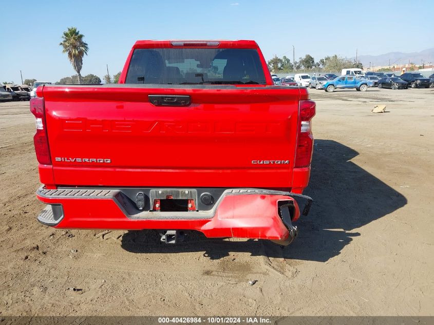 2022 Chevrolet Silverado 1500 2Wd Short Bed Custom VIN: 1GCPABEK5NZ624557 Lot: 40426984