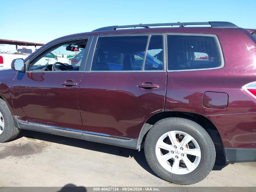 2013 Toyota Highlander Se V6 VIN: 5TDBK3EHXDS221563 Lot: 40427124