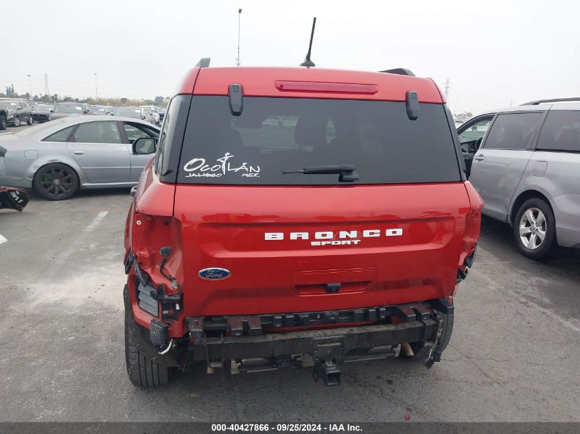 2022 Ford Bronco Sport Big Bend VIN: 3FMCR9B67NRD76691 Lot: 40427866