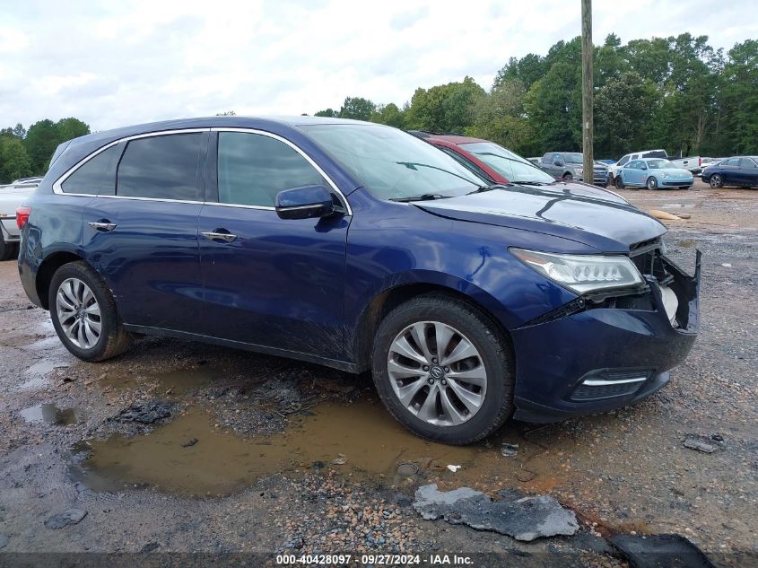 2016 Acura Mdx Technology Acurawatch Plus Packages/Technology Package VIN: 5FRYD4H44GB022633 Lot: 40428097