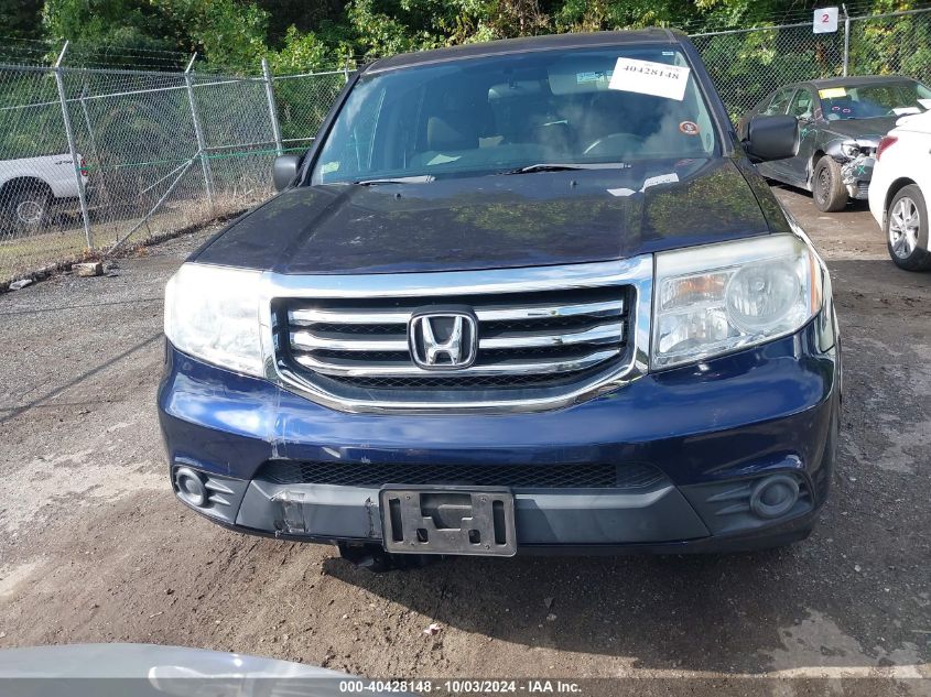 2013 Honda Pilot Lx VIN: 5FNYF3H22DB042816 Lot: 40428148