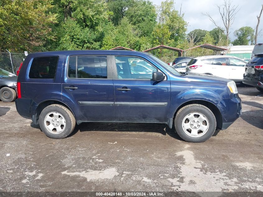 2013 Honda Pilot Lx VIN: 5FNYF3H22DB042816 Lot: 40428148