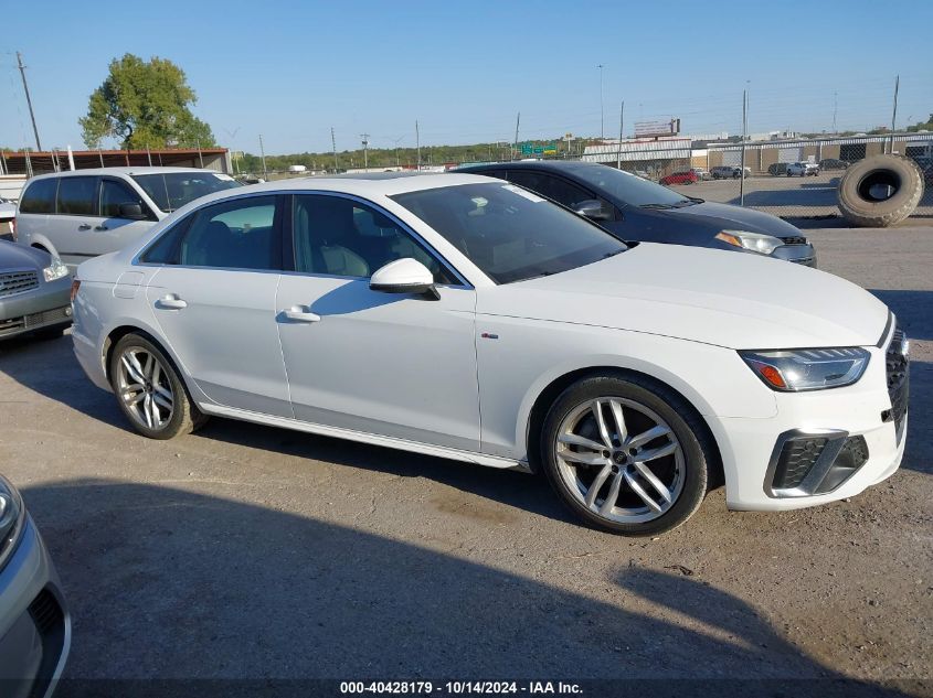 2022 Audi A4 Premium Plus 45 VIN: WAUEAAF43NN014842 Lot: 40428179