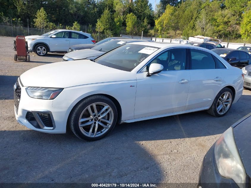 2022 Audi A4 Premium Plus 45 VIN: WAUEAAF43NN014842 Lot: 40428179