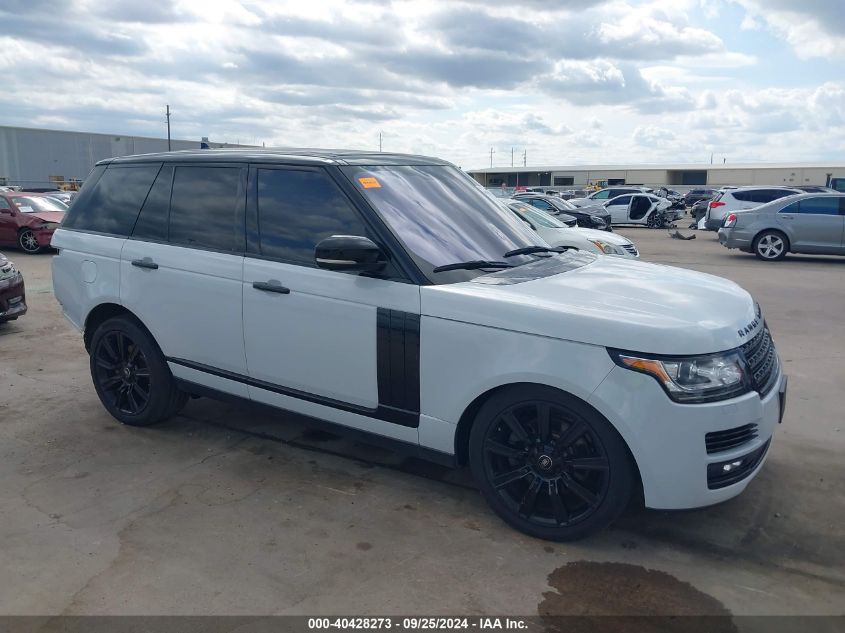 2016 Land Rover Range Rover 3.0L V6 Turbocharged Diesel Hse Td6 VIN: SALGS2KF2GA266039 Lot: 40428273