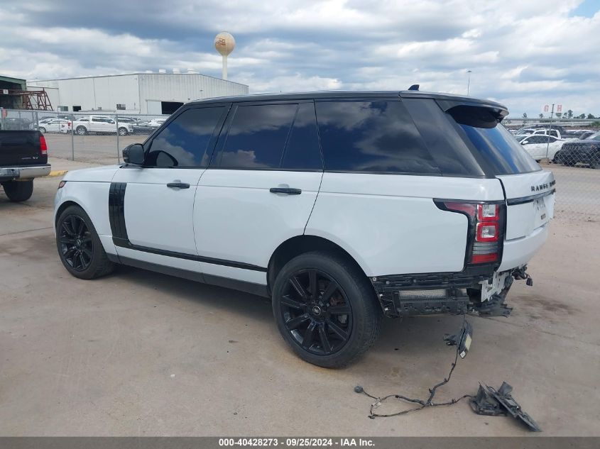 2016 Land Rover Range Rover 3.0L V6 Turbocharged Diesel Hse Td6 VIN: SALGS2KF2GA266039 Lot: 40428273