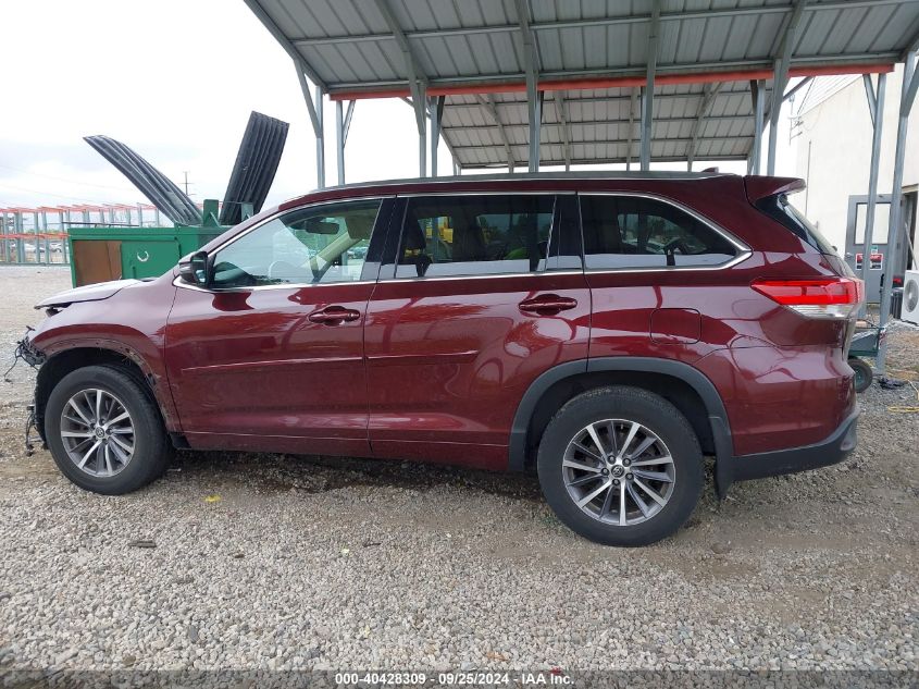 2018 Toyota Highlander Xle VIN: 5TDJZRFH4JS844858 Lot: 40428309