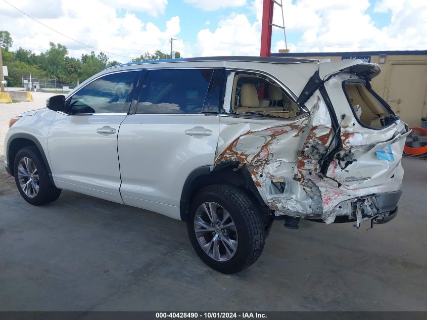 2015 Toyota Highlander Xle V6 VIN: 5TDKKRFH1FS087224 Lot: 40428490