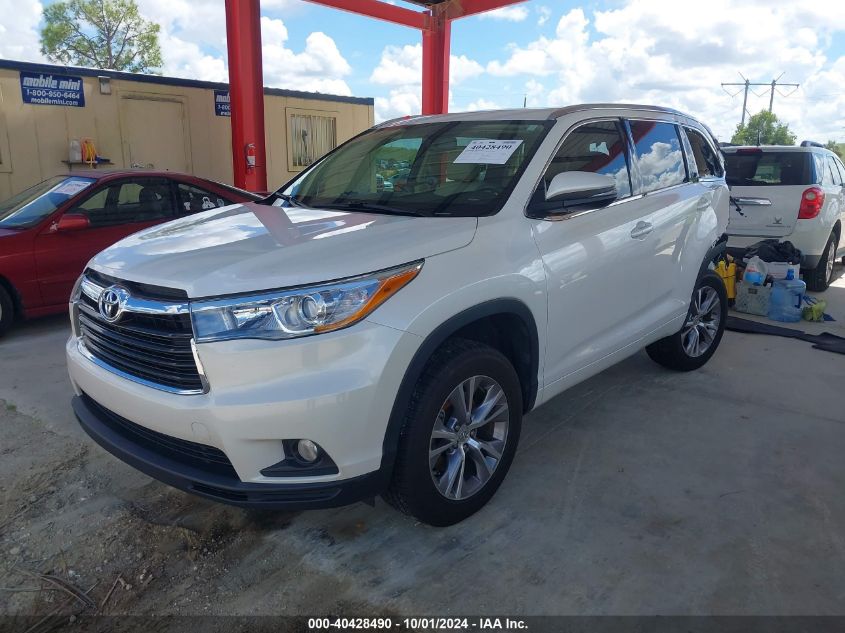 5TDKKRFH1FS087224 2015 TOYOTA HIGHLANDER - Image 2