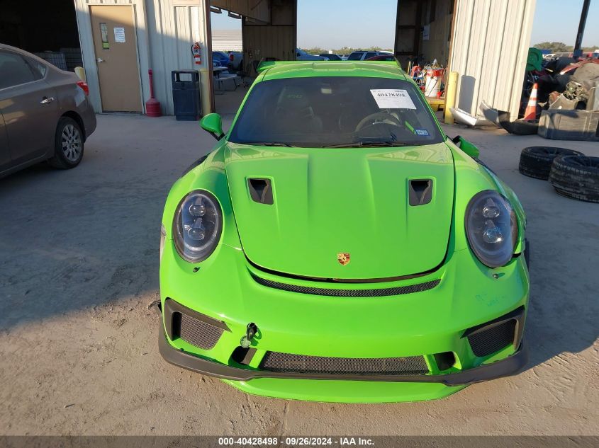 2019 Porsche 911 Gt3 Rs VIN: WP0AF2A94KS164175 Lot: 40428498