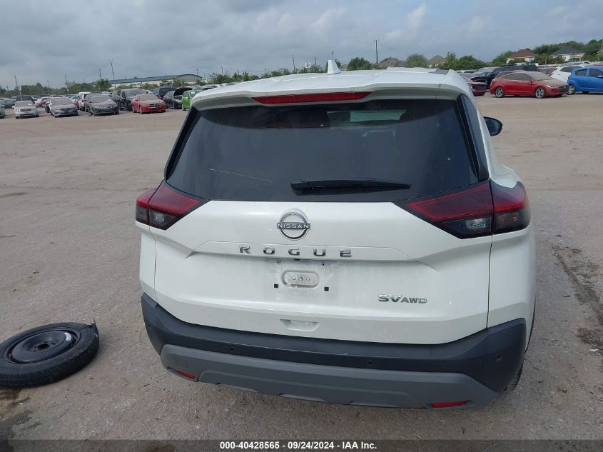 2022 Nissan Rogue Sv Intelligent Awd VIN: 5N1BT3BBXNC709004 Lot: 40428565