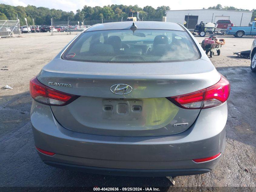 2015 Hyundai Elantra Limited VIN: KMHDH4AE0FU456105 Lot: 40428636