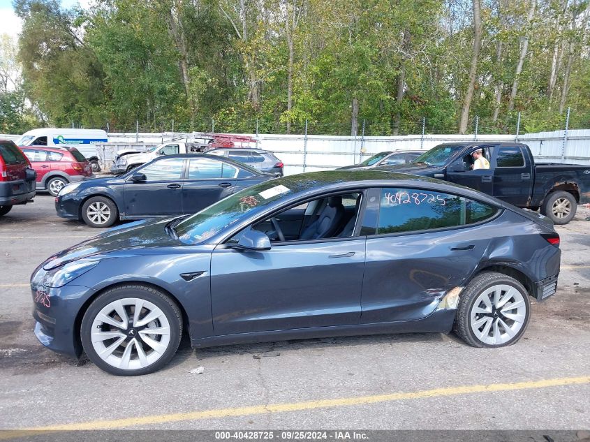 2022 Tesla Model 3 Long Range Dual Motor All-Wheel Drive VIN: 5YJ3E1EB5NF264967 Lot: 40428725