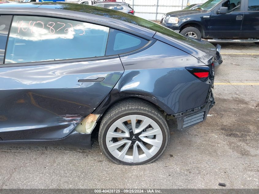 2022 Tesla Model 3 Long Range Dual Motor All-Wheel Drive VIN: 5YJ3E1EB5NF264967 Lot: 40428725