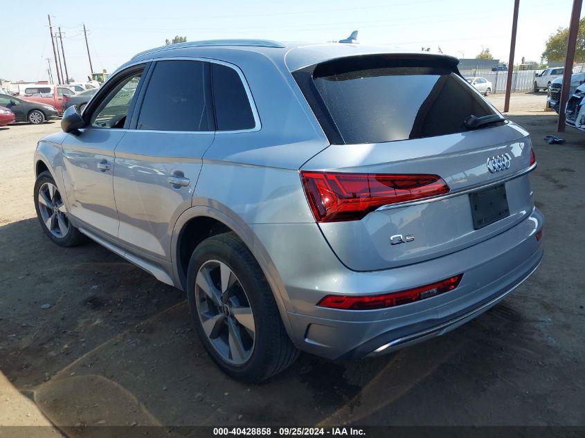 2022 Audi Q5 Premium Plus 40 Tfsi Quattro S Tronic VIN: WA1BBAFY3N2107300 Lot: 40428858