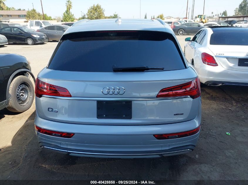 2022 Audi Q5 Premium Plus 40 Tfsi Quattro S Tronic VIN: WA1BBAFY3N2107300 Lot: 40428858