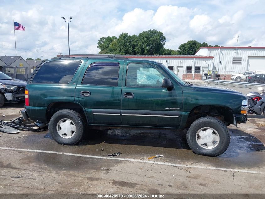 2001 Chevrolet Tahoe Ls VIN: 1GNEC13T21J269256 Lot: 40428979