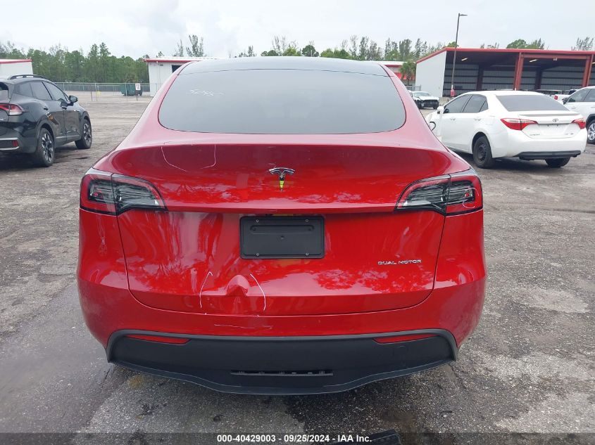 2022 Tesla Model Y Long Range Dual Motor All-Wheel Drive VIN: 7SAYGDEE8NA005045 Lot: 40429003