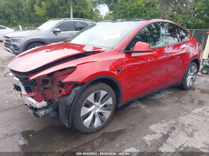 2022 TESLA MODEL Y LONG RANGE DUAL MOTOR ALL-WHEEL DRIVE - 7SAYGDEE8NA005045