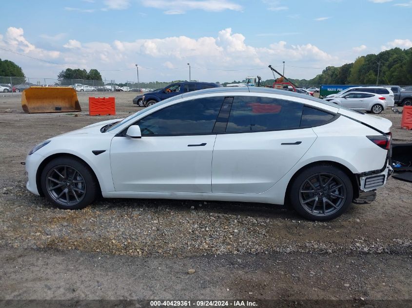 2021 Tesla Model 3 Standard Range Plus Rear-Wheel Drive VIN: 5YJ3E1EAXMF031690 Lot: 40429361