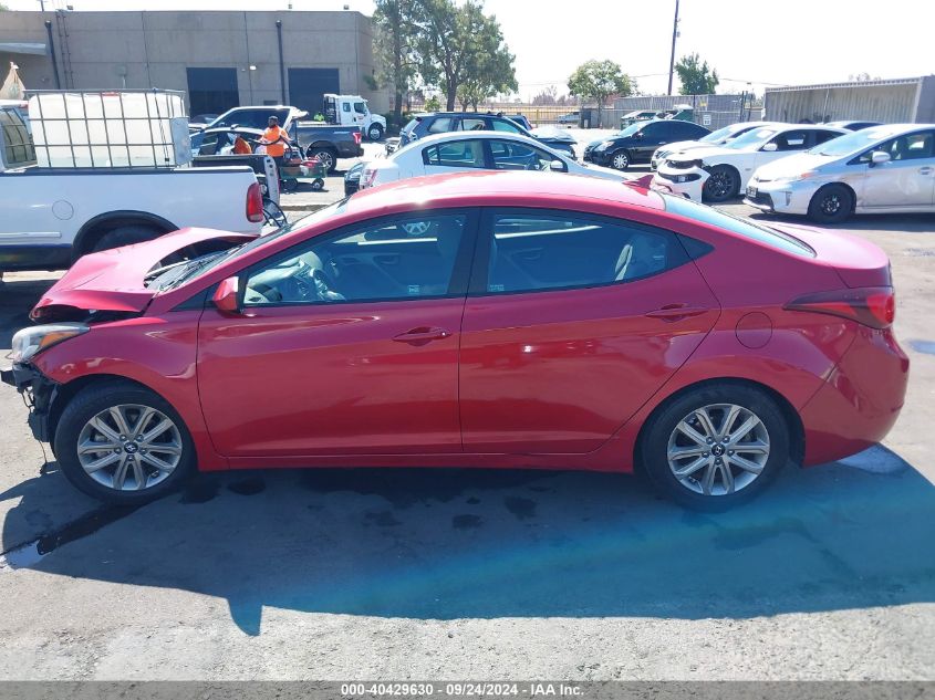 2014 Hyundai Elantra Se VIN: KMHDH4AE1EU180001 Lot: 40429630